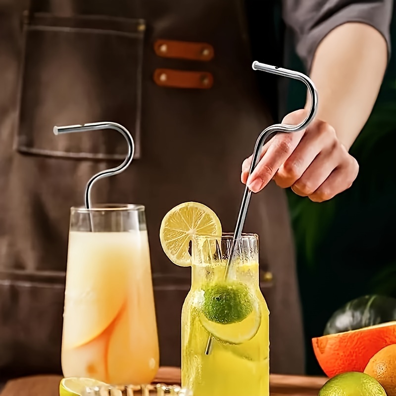 Straw, Stainless Steel Straw, Anti Lip Wrinkle Straw, Straw With Cleaning  Brush, Reusable Straw For Milk Water Cocktail Drinking, Decorative Straw  For Festival Party Wedding Cocktail Bar Beach, Thanksgiving Chrismas  Halloween Party