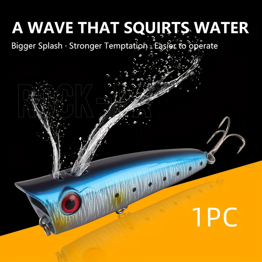 

Spray Water Wave Climbing Lure Bait, Water Surface Long Throw Floating Water Bump Squeegee Luminous Noise Warping Mouth Bass Fake Bait 1pc