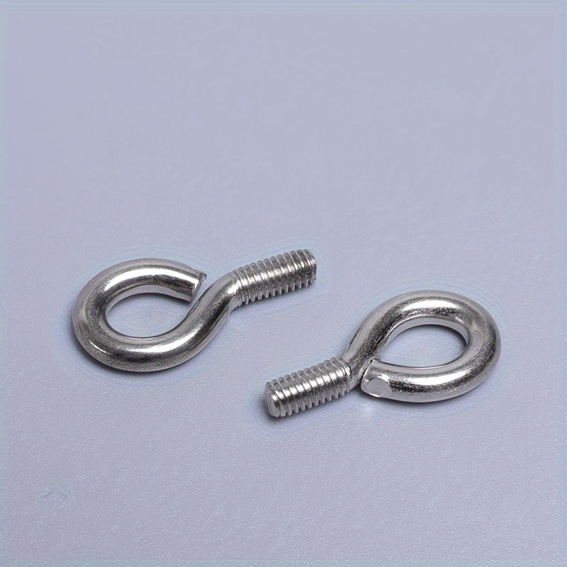 5 10pcs M6 Stainless Steel 304 Steel Sheep Eye Screw Closed Hook With Ring  Screw Lifting Ring Sheep Horn Eye Bolt Sheep Eye Screw Combination, Today's Best Daily Deals