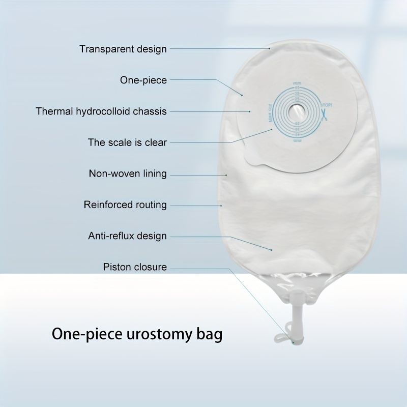 Tbest Colostomy Bag,Ileostomy Stoma Care Bag,10pcs One‑Piece