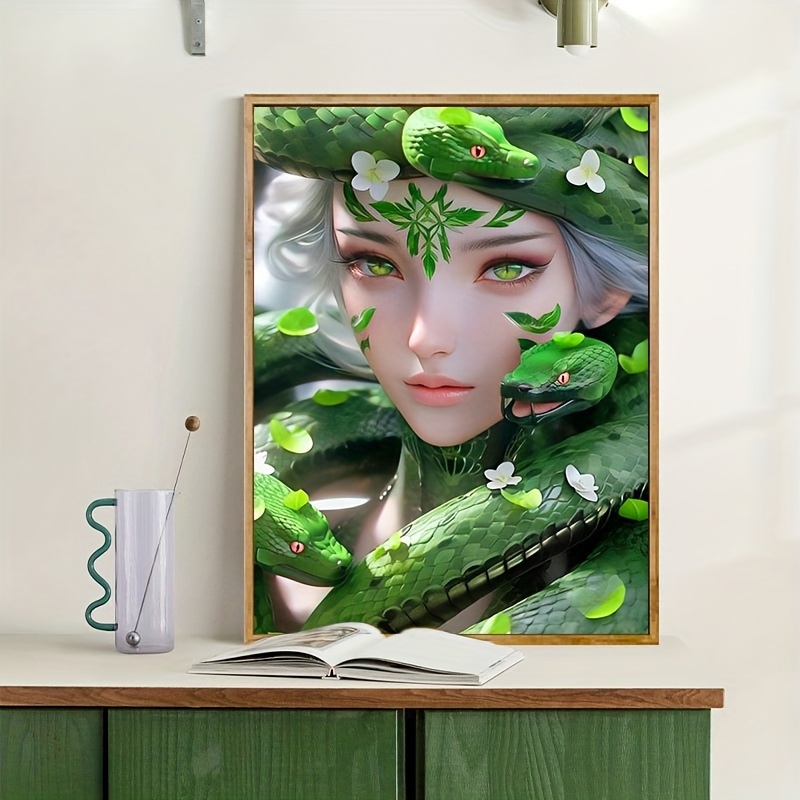 1pc 5d Full Diamond Beast Shaped Painting With 3d Effect For Living Room,  Study, Bedroom Decoration. Poster Does Not Include Frame - Size: 30*40 Cm.  Diy Art Family Fun Game Handmade Point