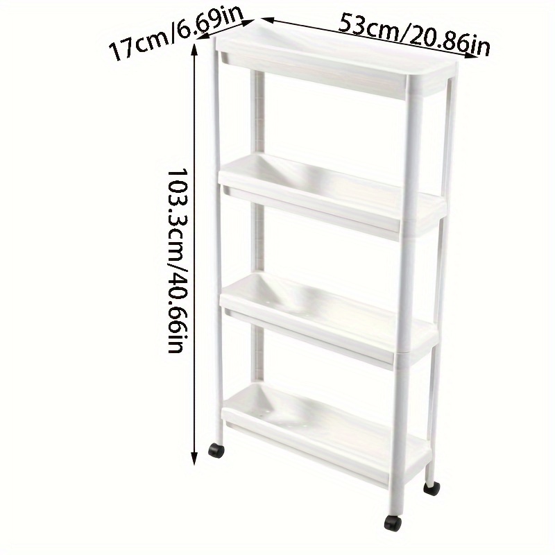 Slim Storage Cart Bathroom Organization Slide Cart Laundry - Temu