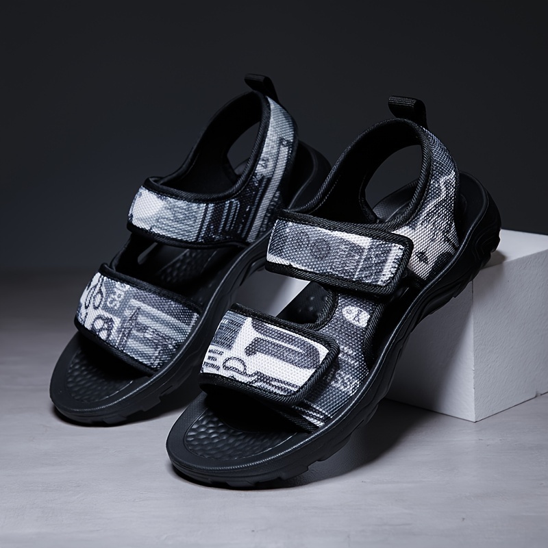 Boys Trendy Slip Sandals Adjustable Hook Loop Fastener Kids - Temu