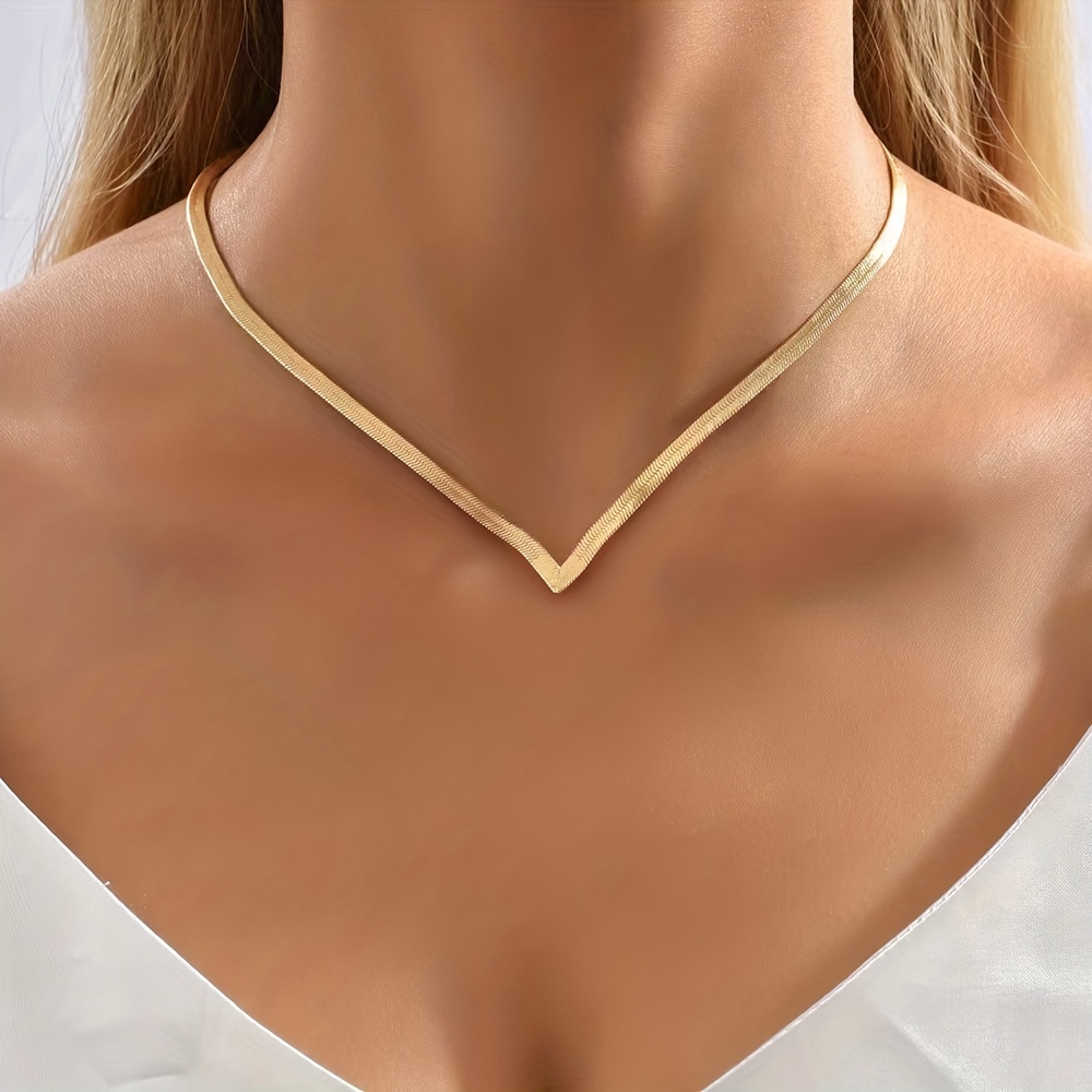 V shaped choker on sale necklace