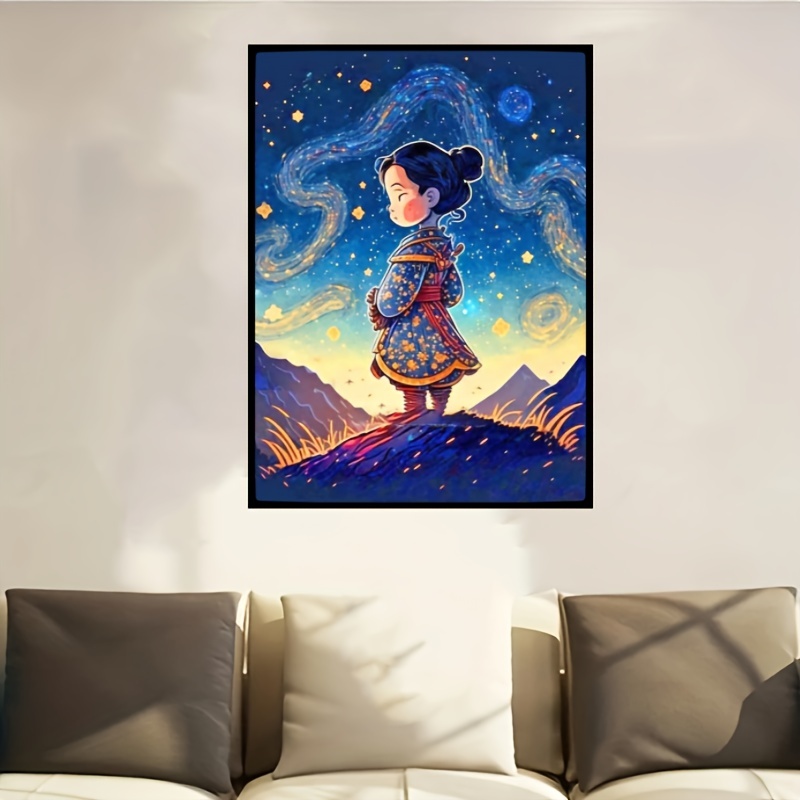 5d Diy Diamond Painting Art Kit Little Girls Cartoon Series All Diamond  Digital Painting Kit Adult And Children Beginner, Souvenir Gift Set Picture  Crystal Letter Embroidery Home Wall Decoration - Temu