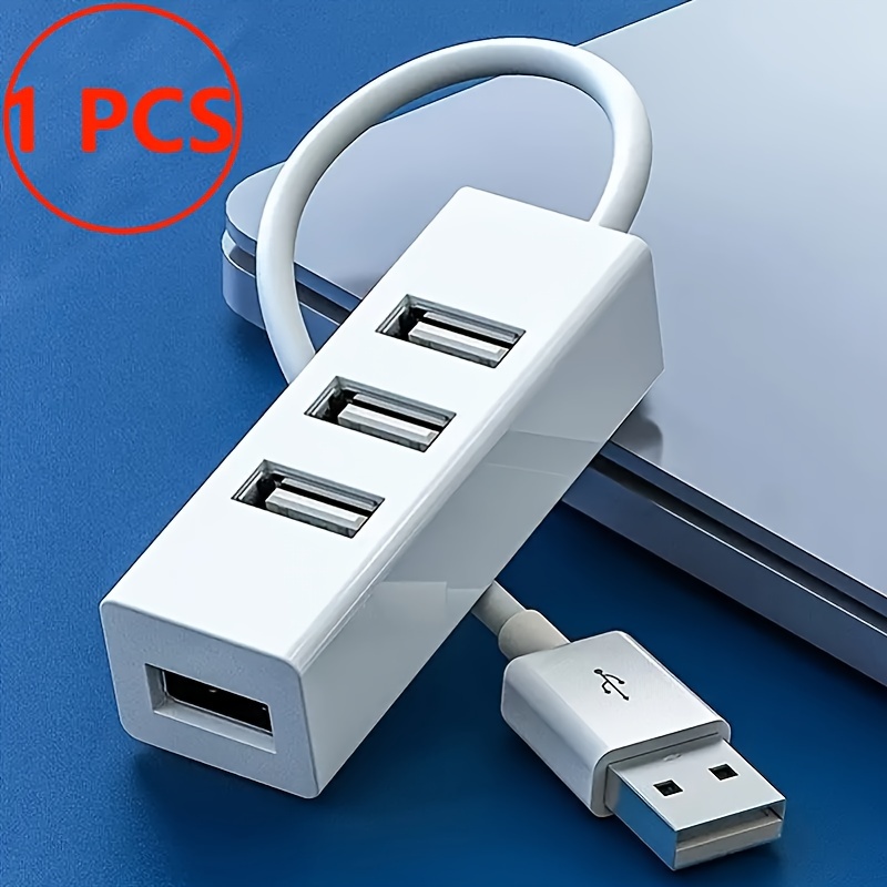 USB 2.0 Hub with 4 USB A ports - extra thin - white