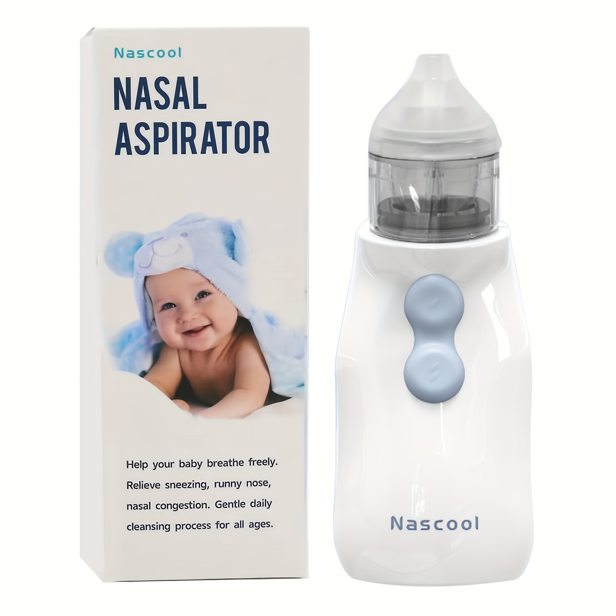  Aspirador nasal para bebé – succión eléctrica de nariz para bebé  – lechón automático para bebés – removedor de mucosidad para niños pequeños  : Bebés