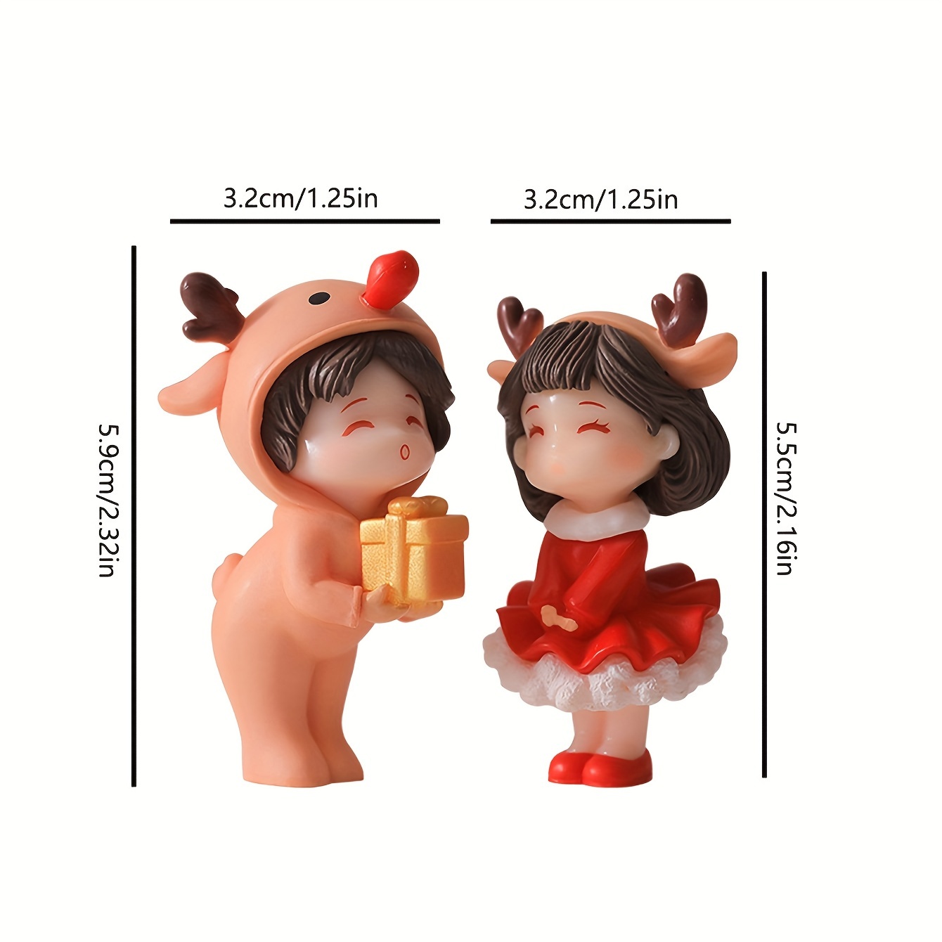 Christmas Couple Table Top Decoration, Home Decoration, Can Do Car Interior  Decoration,student Couple Gifts,mini Christmas Couple Figurine Doll Diy  Ornament Toy Lovers Statue - Temu