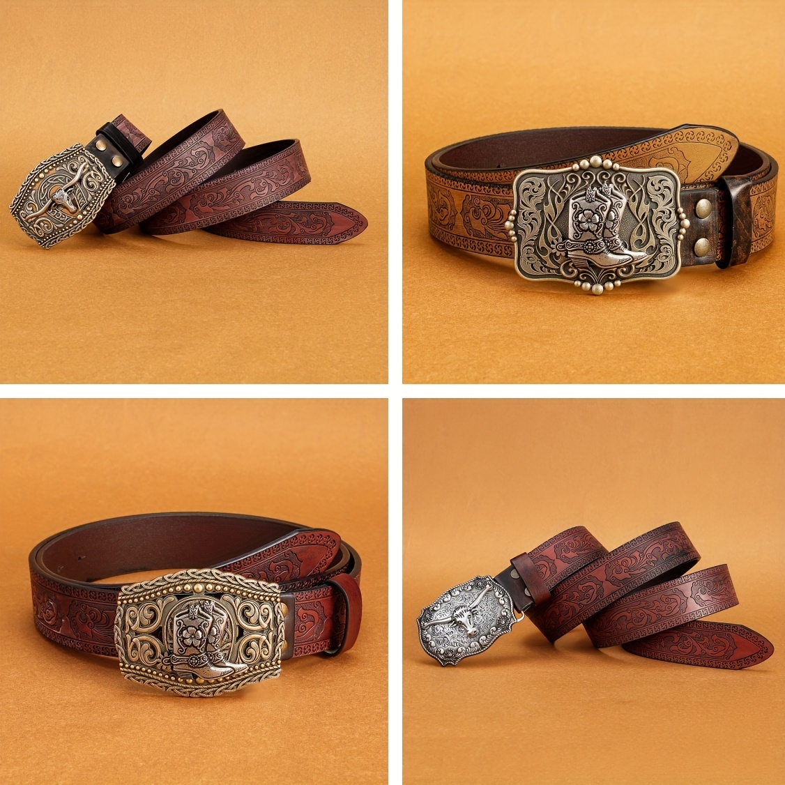 Retro Western Cowboy Women's PU Belt