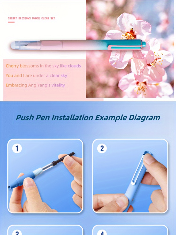 Cartouche d'encre thermique effaçable pour stylo plume
