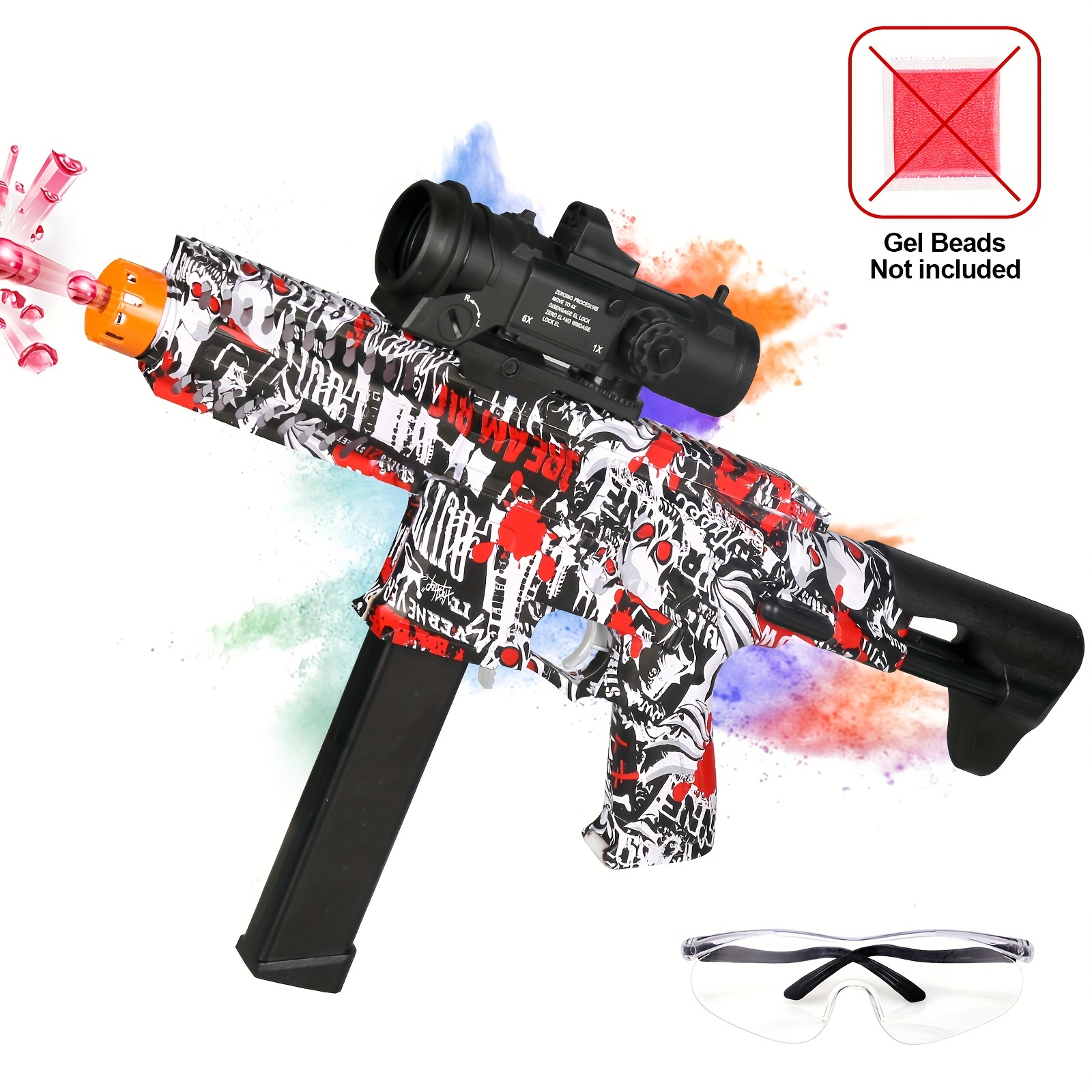 Electric Gel Blaster - M416 Splatter Ball Gun Fully Automatic (Red