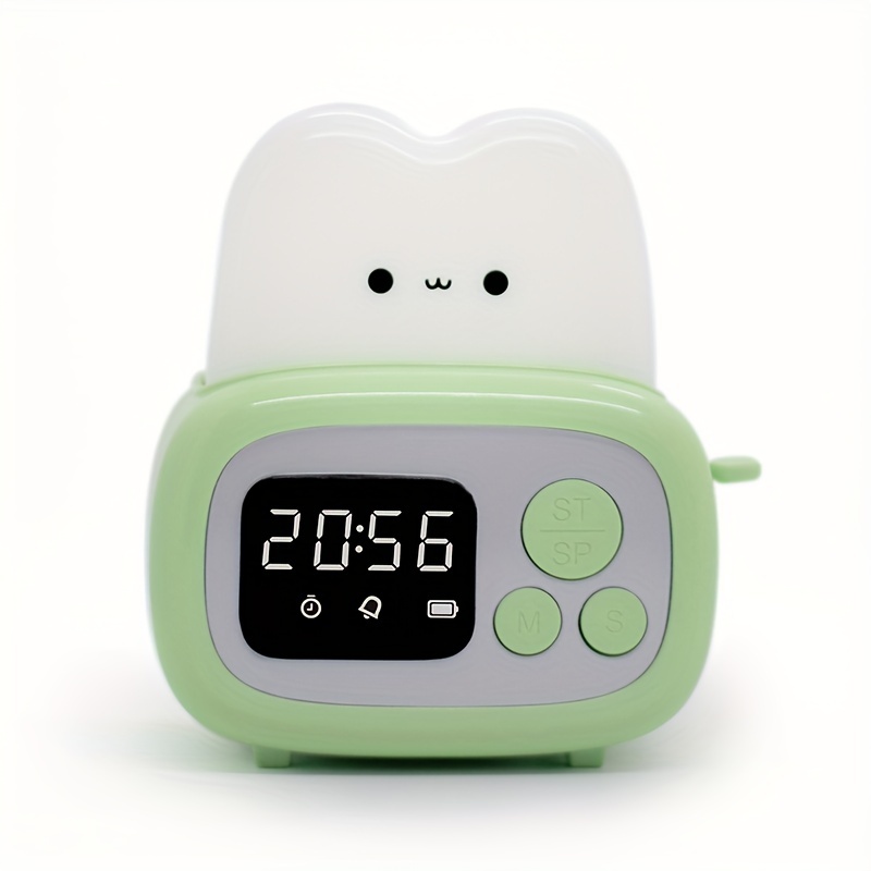 

Time Bread Machine Alarm Clock, Countdown Luminous Clock Usb Charging Companion Sleeping Timing Led Dimming Bedside Night Light