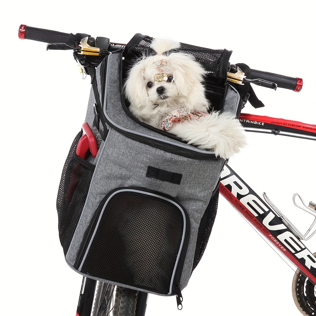Cesta Bicicleta para Perros para Portaequipajes Bicicleta gris