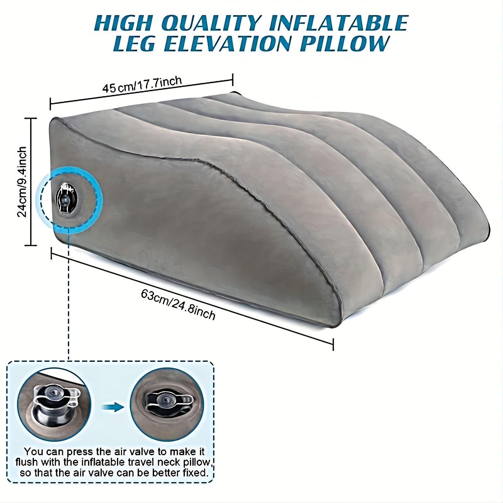 Leg Elevation Pillow Inflatable Wedge Pillows, Comfort Leg Pillows For Sleeping  Leg & Back Relax, Leg Support Pillow Leg Wedge Pillows For After Aurgery,  Hip, Foot, Ankle Recovery - Temu