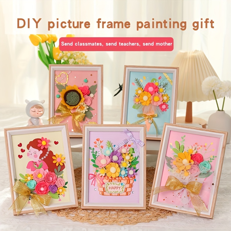 Paint Your Own Wood Flower Bouquet Kit Gift for Mom – Moon Rock Prints