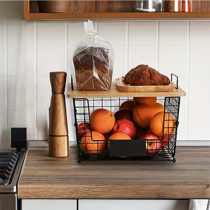  Stackable Fruit Basket - Kitchen Counter Baskets with