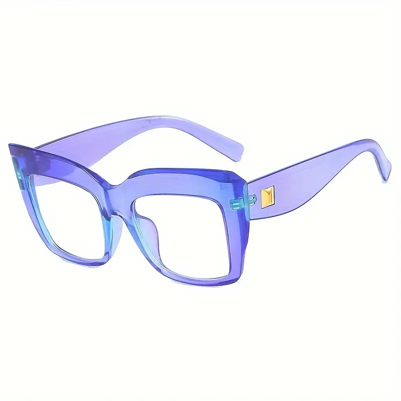 Fashion Oversized Square Eyewear Retro Women's Anti-blue Light Bloking  Metal Frame Glasses Trend Optical Computer Eyeglasses - AliExpress