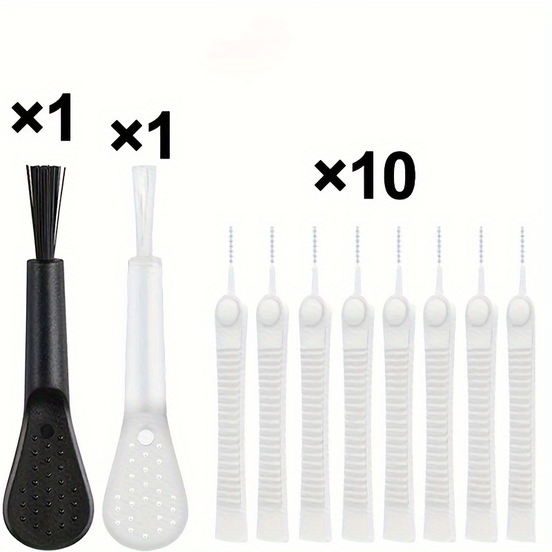 10pcs Shower Head Cleaning Brush, White Plastic Nozzle Cleaning Brush, Small  Hole Dust Removal Brush For Home