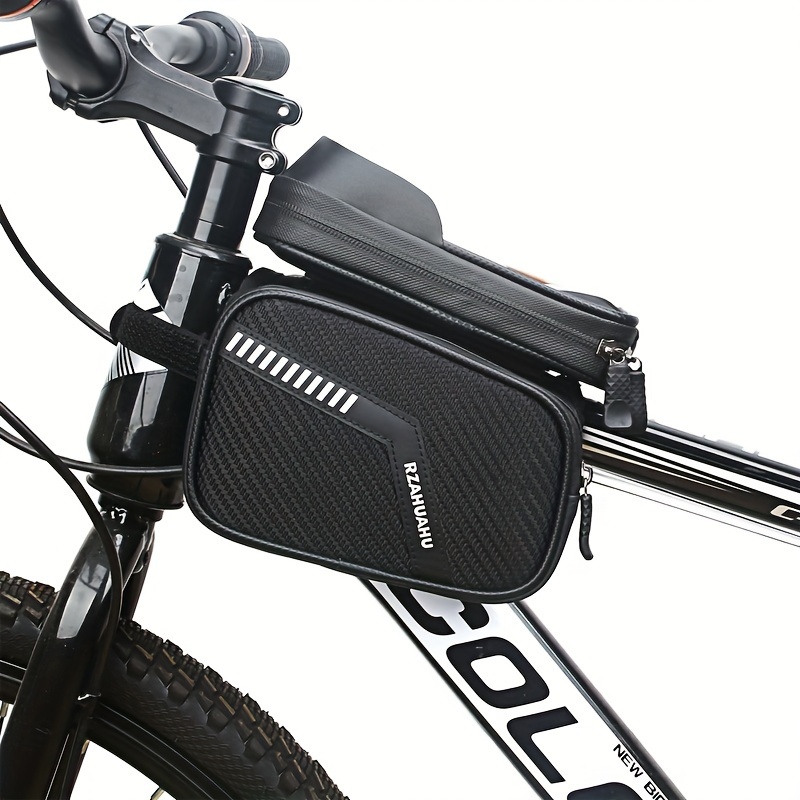 Bolsa bicicleta cuadro impermeable soporte movil bicicleta, porta móvil  bici bolsa manillar bicicleta montaña ciclismo accesorios con visera y  ventana