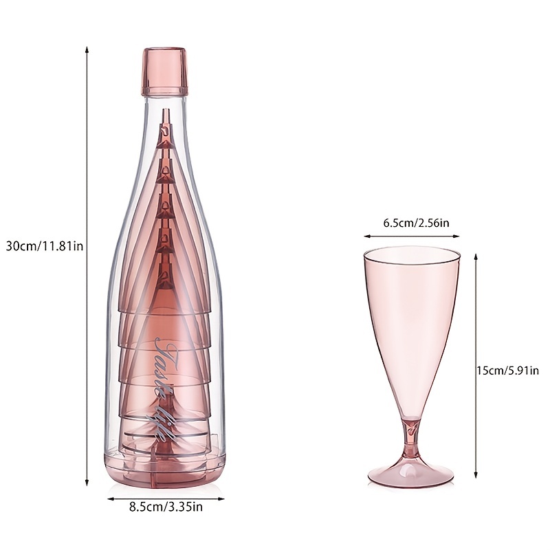 Set Plastic Wine Glass Detachable Luxury Tranaparent Wine Glasses
