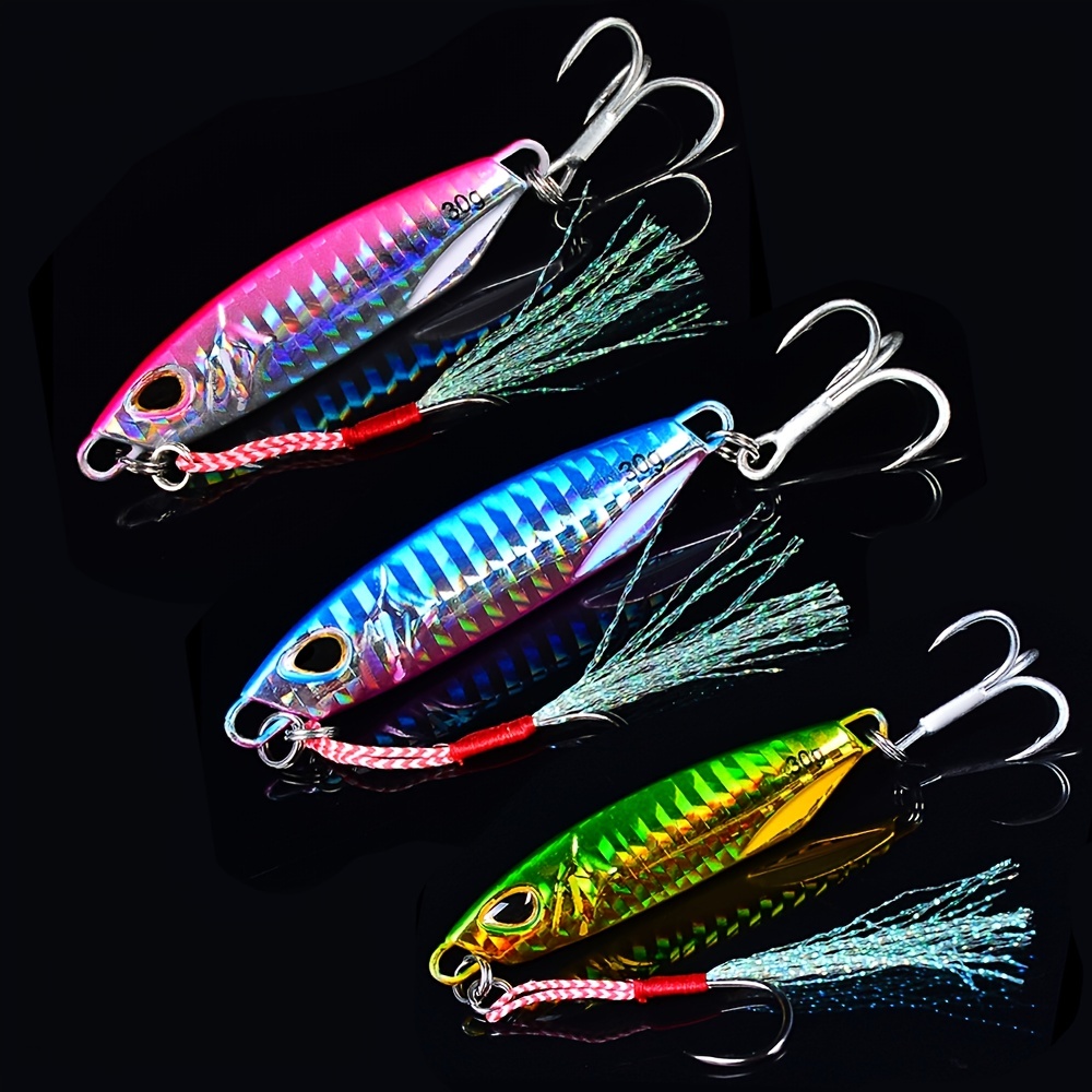 Premium Fishing Lures Sequin Feather Tail Effective Lead - Temu