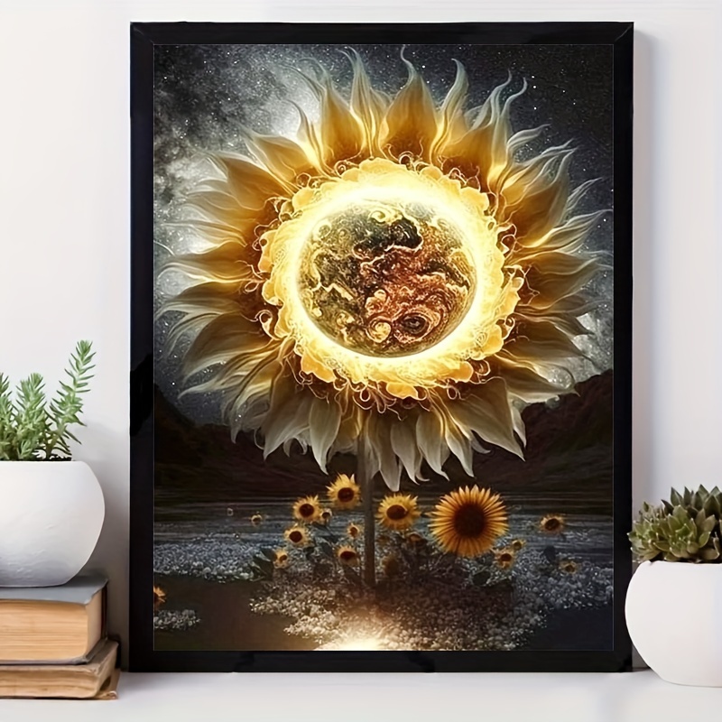 Pittura Artistica Su Vetro Girasole Pittura Diamante Fai Da Te Decorazione  Domestica Fai Da Te Pittura Artigianato Ciondolo Diamante Ricamo Pittura  Diamante Fatto A Mano Diamante Pieno Diamante Tondo Creativo Fatto A