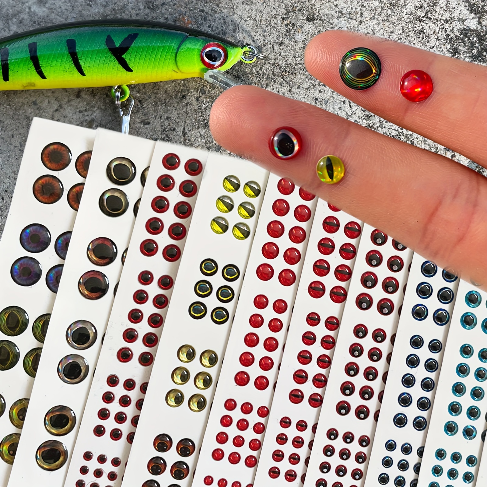 3D Fish Lure Eyes 6Mm Red 1000 Pieces 