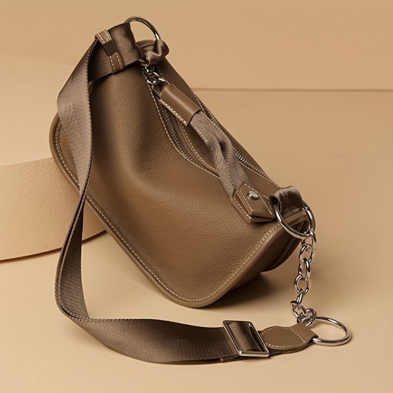 Women Shoulder Bags Wide Strap Messenger Luxury Pu Leather