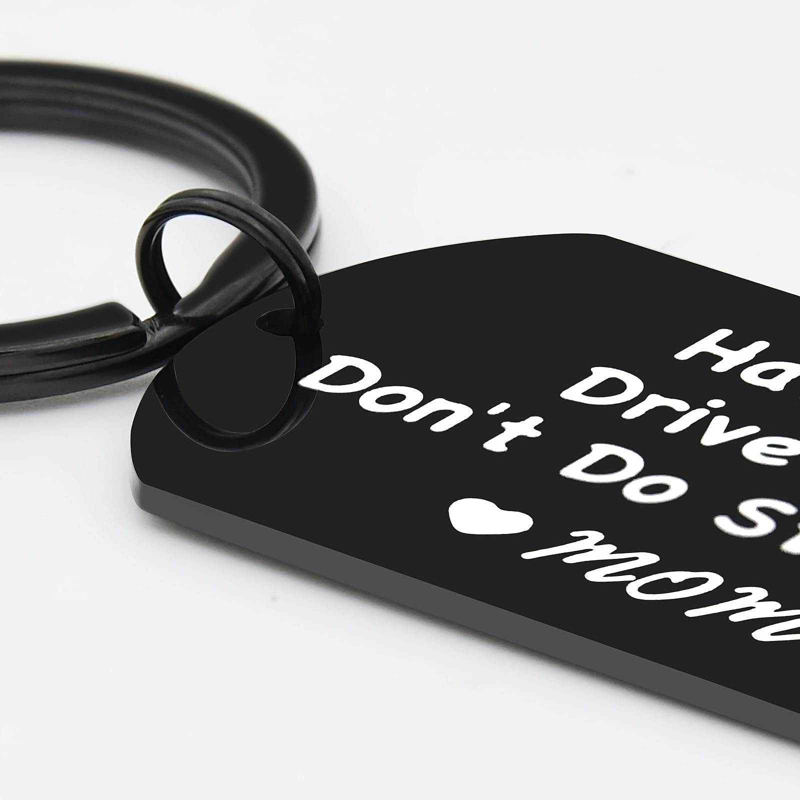 1pc women Silver Stainless Steel Keychain: Don't Do Stupid Love Mom Dad,  Funny Gift , Sweet Sixteen Gift, Son Daughter Teenagers Gift, Drivers  License Gift For Son mom gifts for Kids' Graduation.