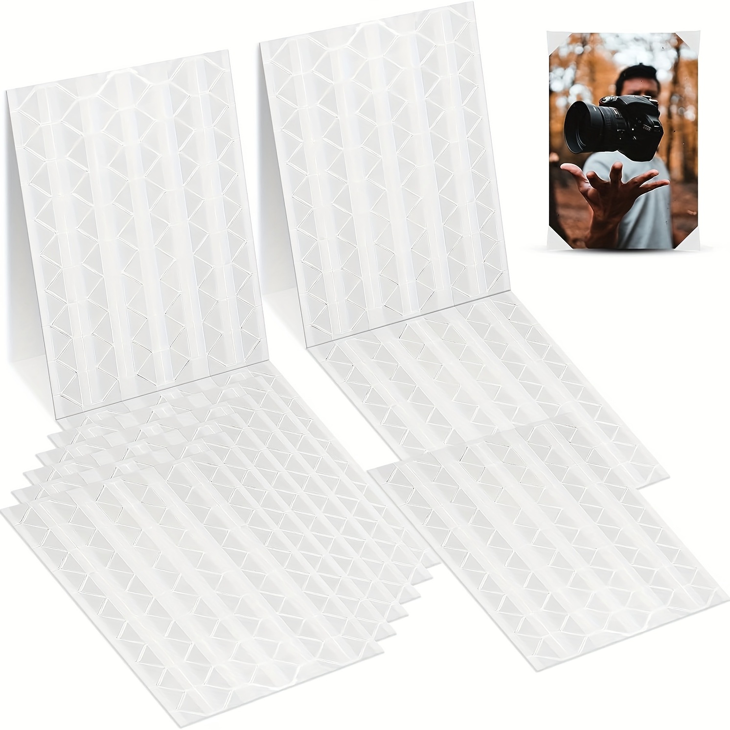 400 Pcs Photo Corners Self-Adhesive Picture Mounting Corner Stickers Clear  New
