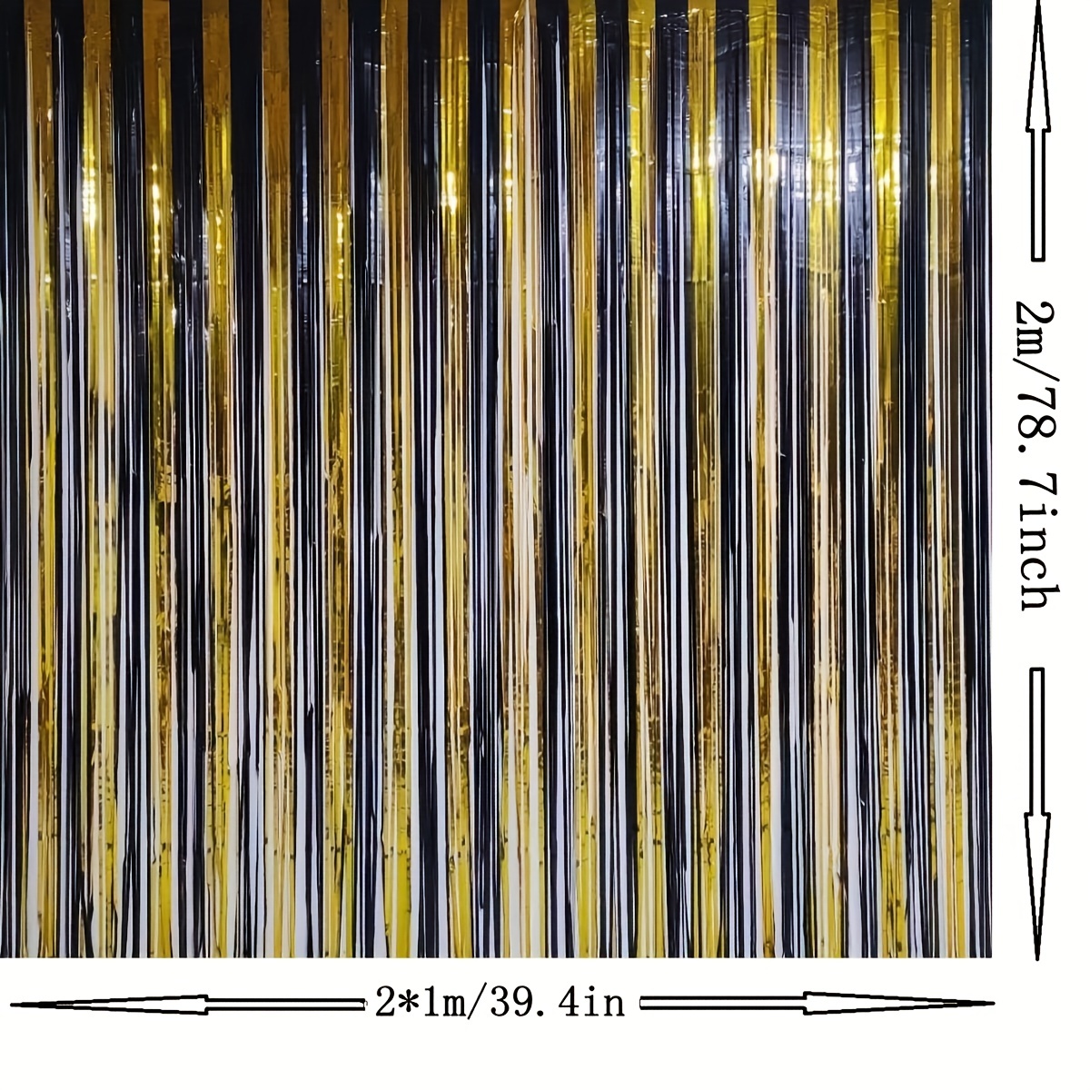 Silver Panel Metallic Tinsel Foil Fringe Curtain Photo Backdrop Party  Streamers Decor 39.4*78.7