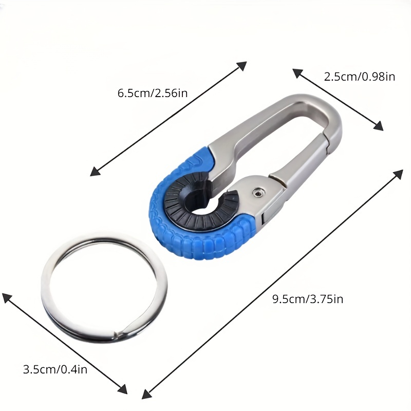 Two-ring keychain with carabiner hook