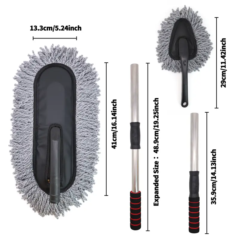 1pc Car Duster, Wax Mop, Car Wash Soft Bristle Brush, Car Brush Cleaning  Tool, Large Brush
