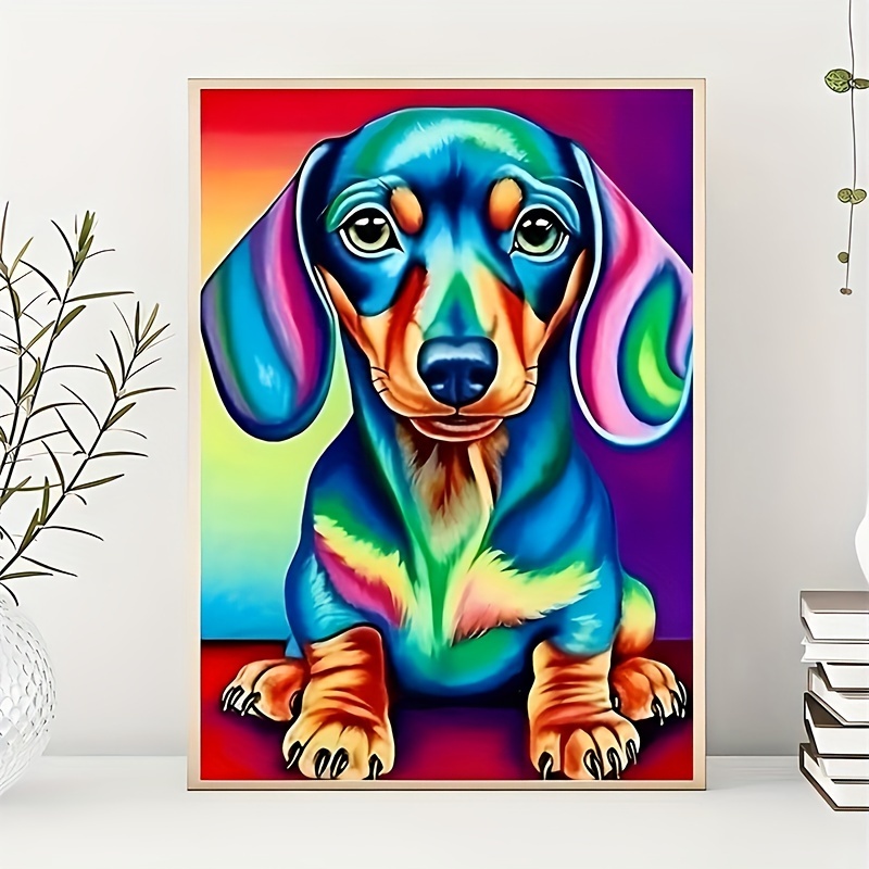 Comprar Pintura de diamante 5D DIY de perro salchicha, patrón de Animal,  bordado de diamantes, punto de cruz, arte de pared, decoración del hogar de  noche estrellada de Van Gogh