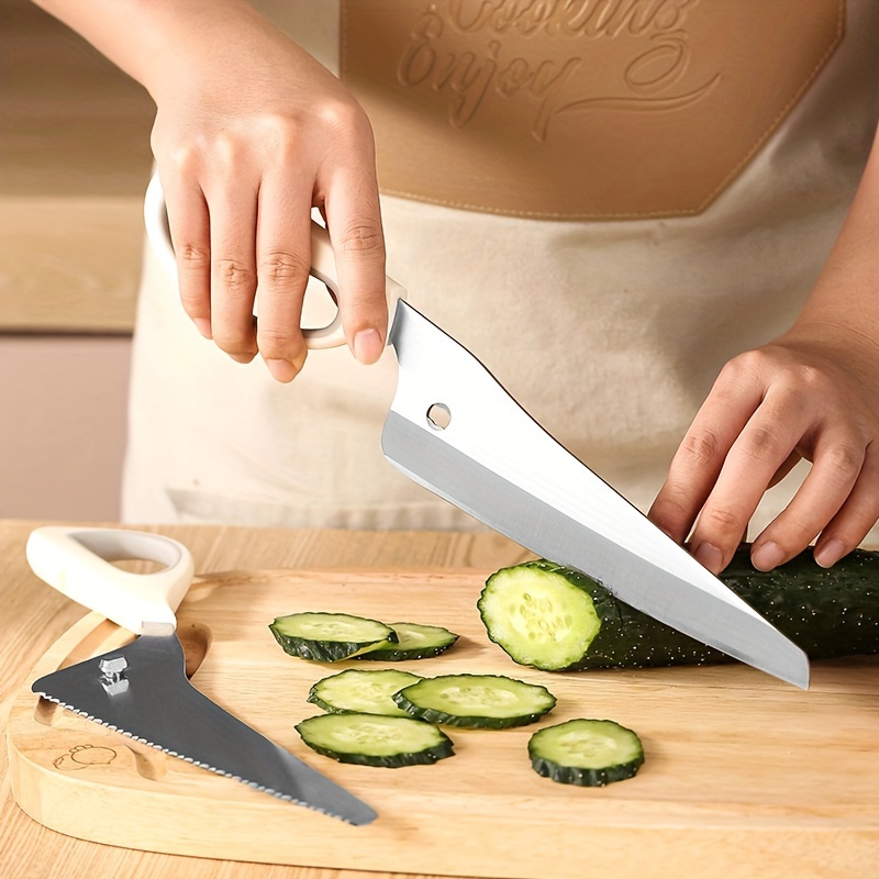 Ciseaux de cuisine 4 en 1 en acier inoxydable, couteau à découper
