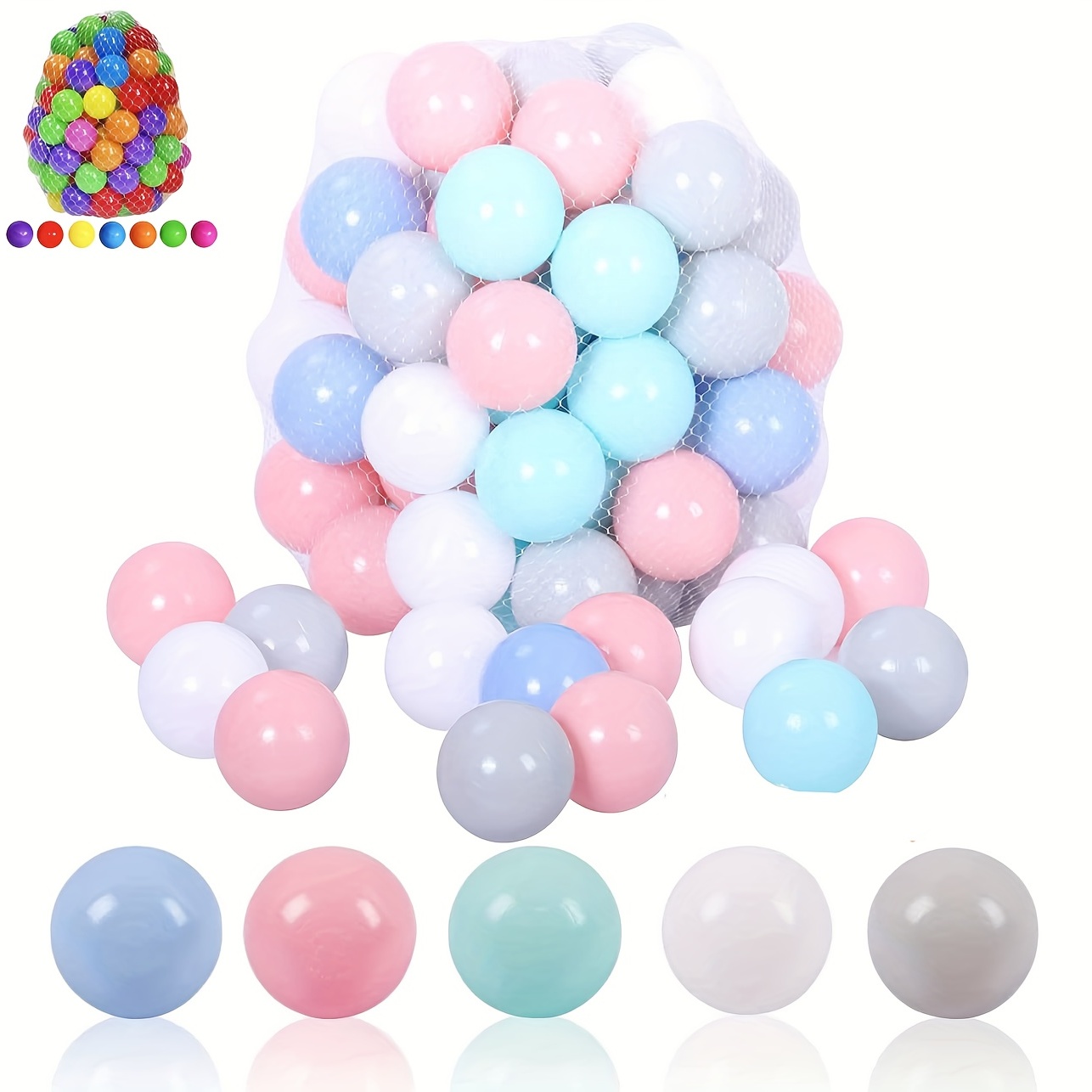 10 piezas-Piscina de Bolas de plástico para bebé, piscina de juguete de 5,5  cm