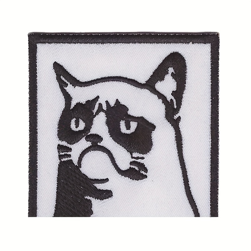 Black And White Cat Patches For Clothing Embroidered Iron On - Temu