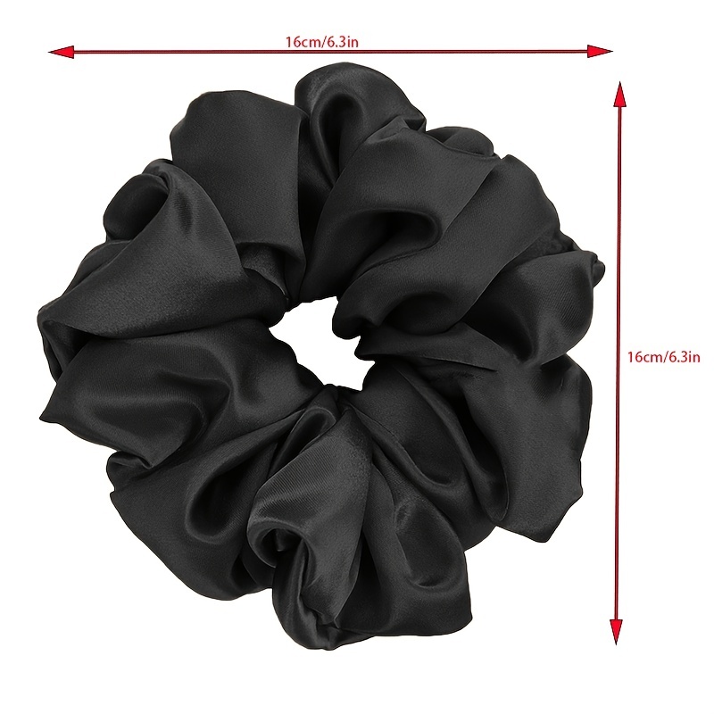 Oversized Satin Chiffon Hair Tie Multicolor Solid Large Hair Tie