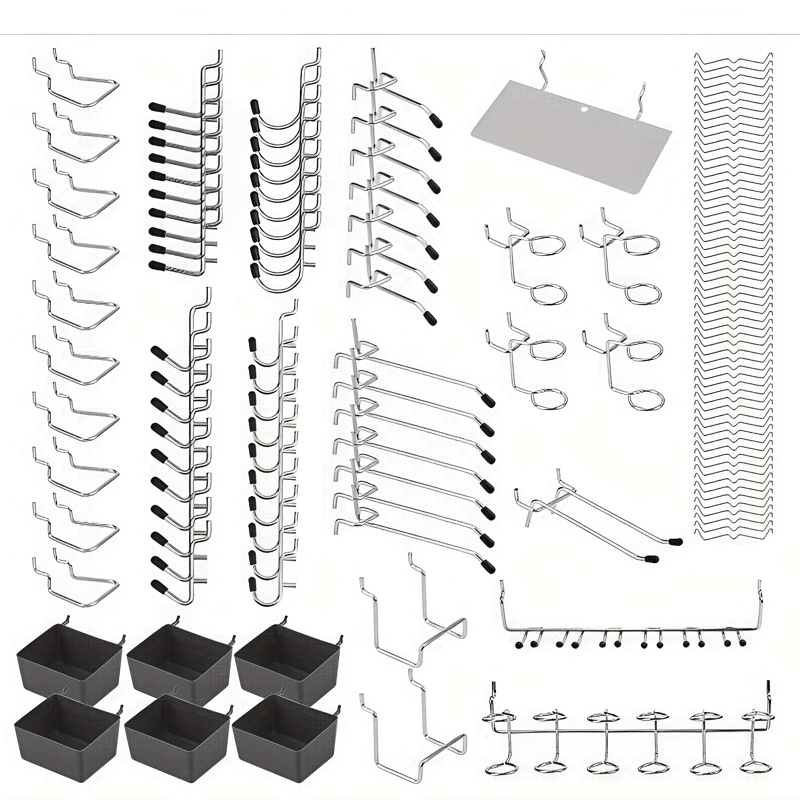 30 Stück Stecktafel-Haken, Metall-Stecktafel-Haken, Zubehör, 10 cm, 5 cm,  Einzelhaken-Set für Garagen