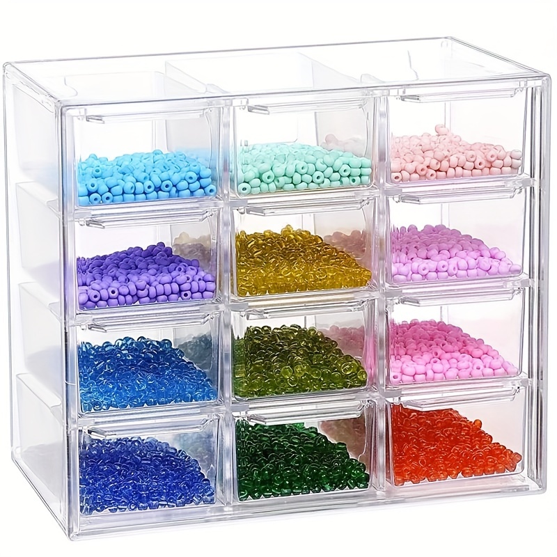 Bead Storage Box Glass Crystal Loose Beads Desktop Jewelry - Temu