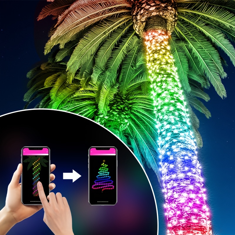 5m LED Smart String Lights – APP Remote Music Sync | Waterproof | Color Changing