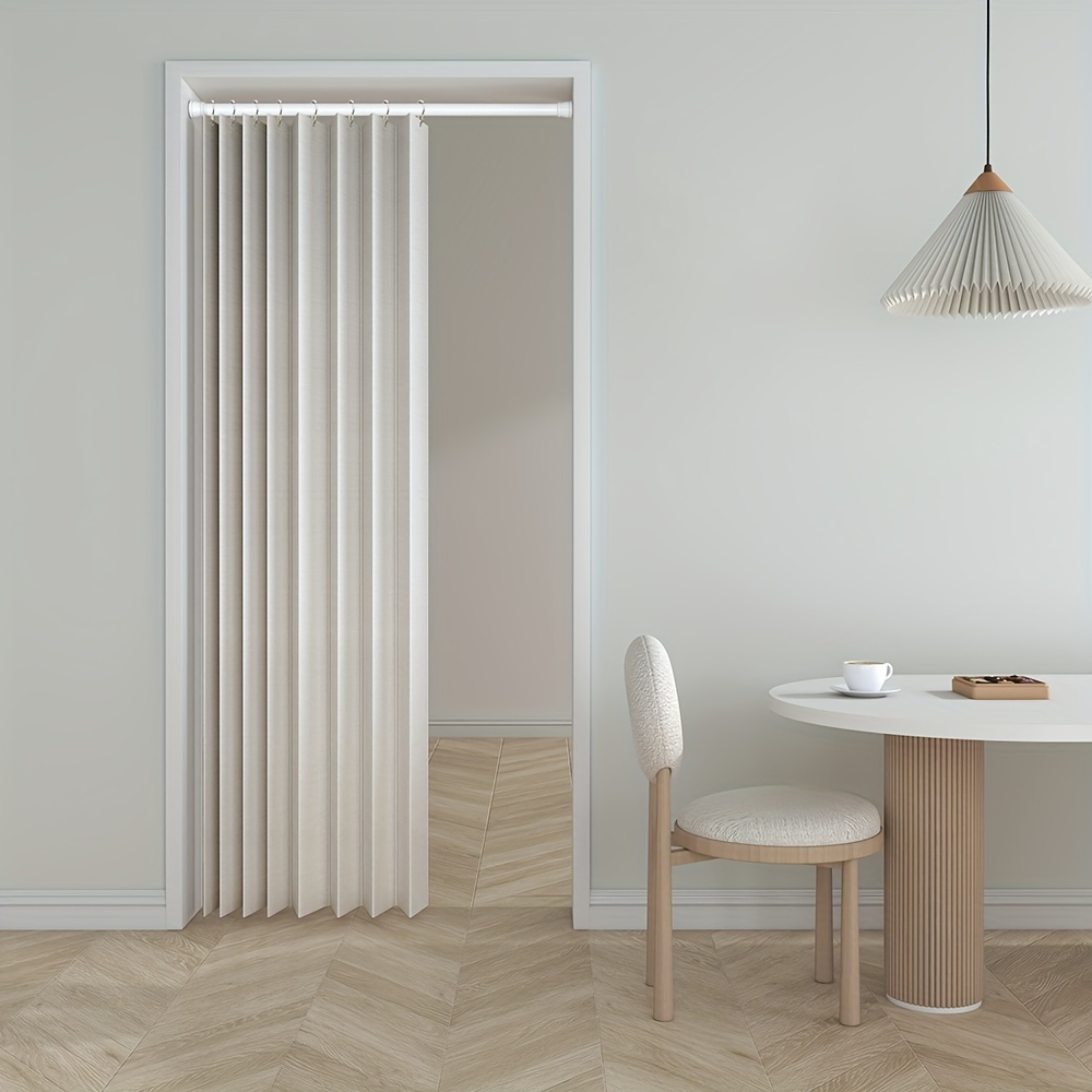  Puertas correderas de PVC para puerta plegable de vinilo para  sala de cocina (32 ''* 80 '', blanco -03) : Herramientas y Mejoras del Hogar