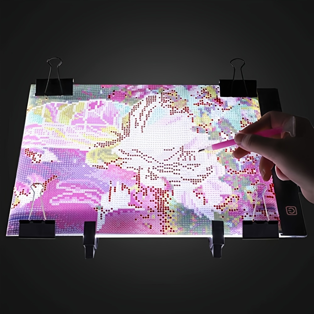 5d Diamond Painting Accessories A3/A4/A5 Led Light Pad Box for DIY Diamond  Embroidery Led Drawing Board with 3 Level Brightness