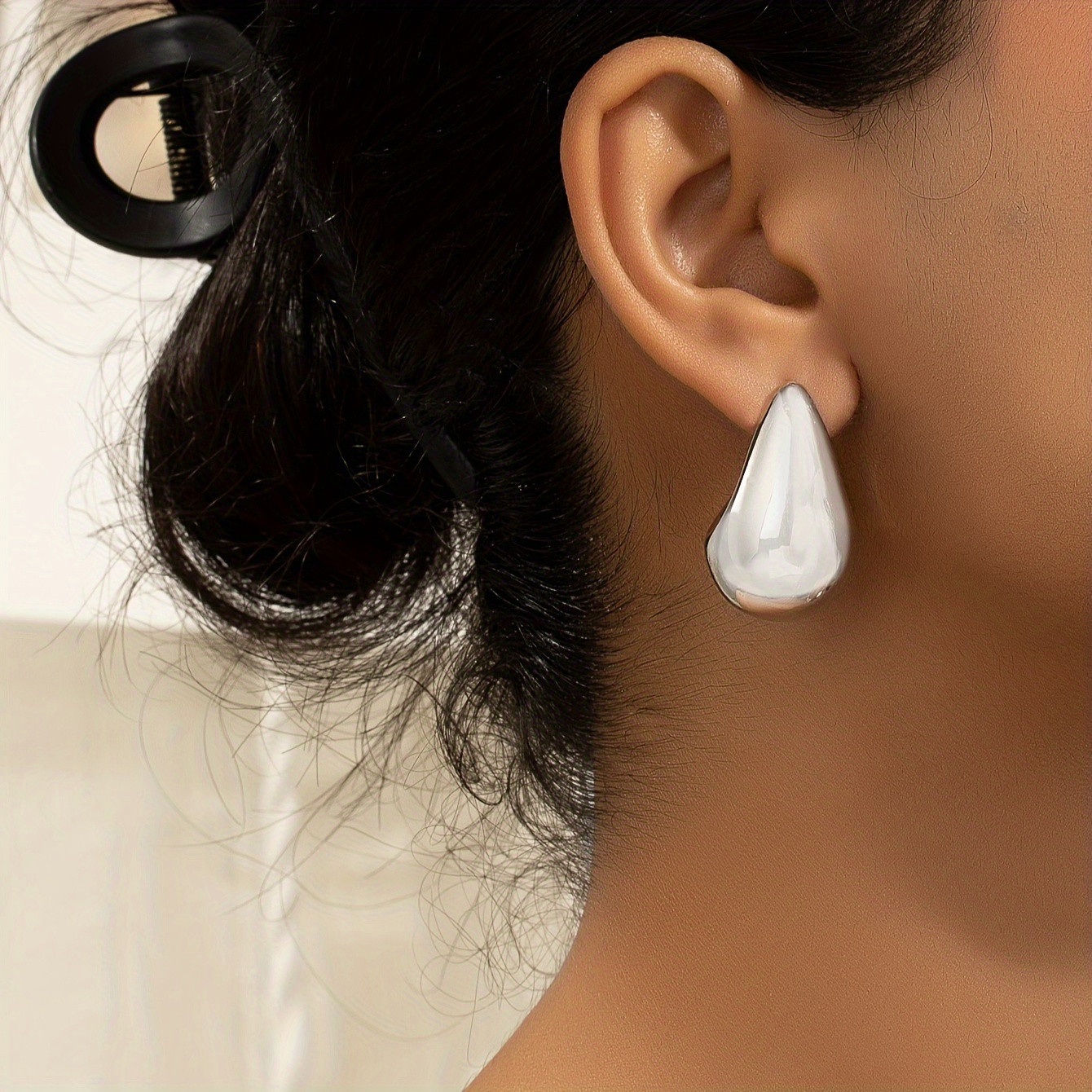Golden Tone Teardrop Earrings Boho Style