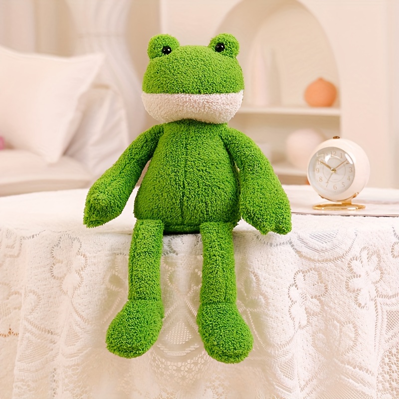 Long Legged Plush Toy Forgive Green Frog Plush Doll Duck Sleeping