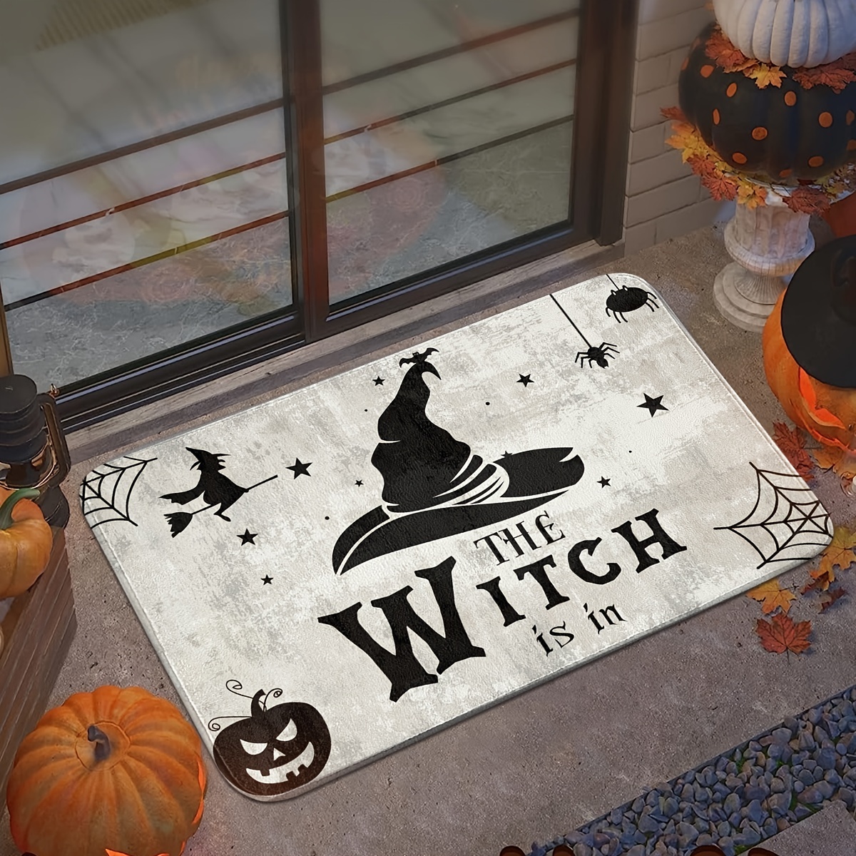 Gothic Kitchen Rug Set of 2, Goth Rug, Witch Rug, Black Halloween