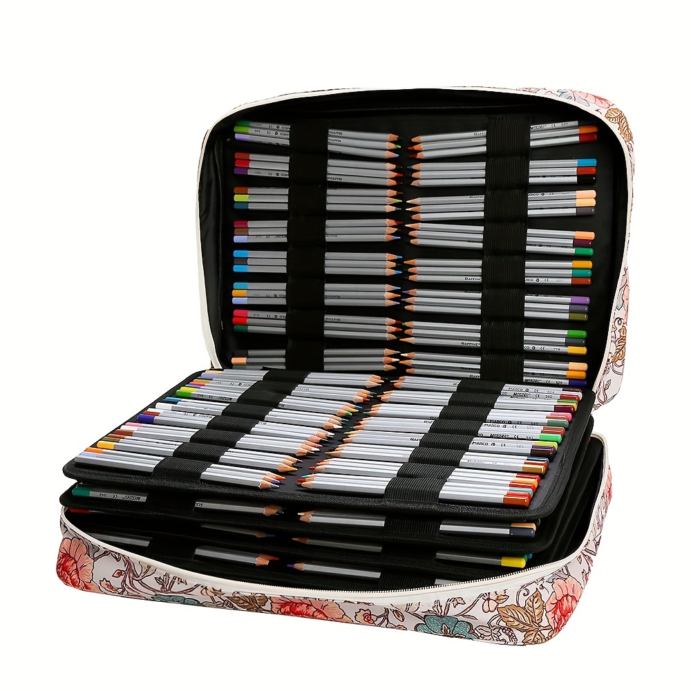 Colored Pencil Case 100 Slots Can Hold Pencils Or 200 Gel - Temu