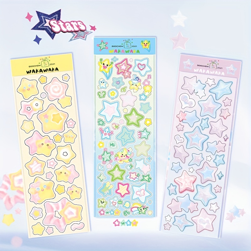 Glänzende Sterne Sticker für Kinder & Kalender zum markieren von  Ereignissen, 10 Blatt Bunte Sterne ca. 850 Stück Tagebuchsticker 1cm |  Aufkleber 