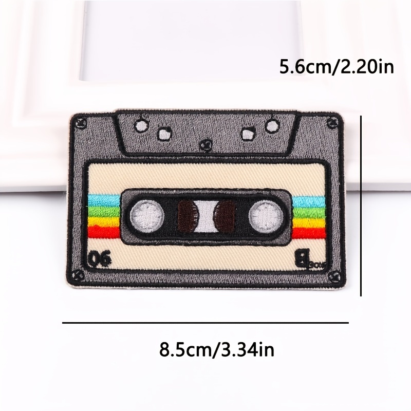 Cute Tape Radio Shaped Embroidery Patches Diy Clothes Add - Temu