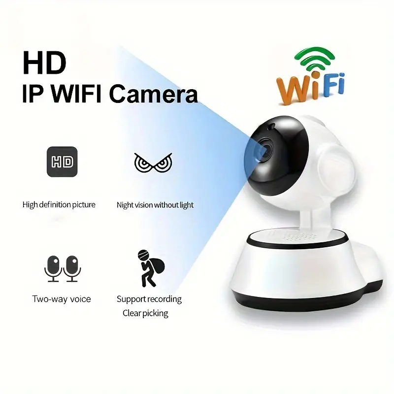 1080P HD Cámara De Vigilancia, Cámara De Seguridad Para El Hogar IP, Cámara  Inteligente Inalámbrica WiFi, Cámara De Seguridad CCTV De Grabación WI-FI